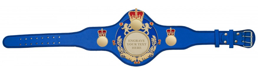 QUEENSBURY PLT LEATHER CHAMPIONSHIP BELT - PLTQUEEN/BLUE/G/ENGRAVE - AVAILABLE IN 4 COLOURS QUEENSBURY PLT LEATHER CHAMPIONSHIP BELT - PLTQUEEN/BLUE/G/ENGRAVE - AVAILABLE IN 4 COLOURS